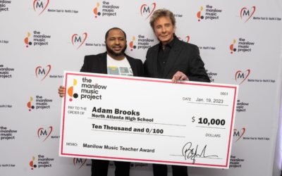 Congratulations to Manilow Music Teacher Award Winner: Adam Brooks and North Atlanta High School from Atlanta, Georgia!