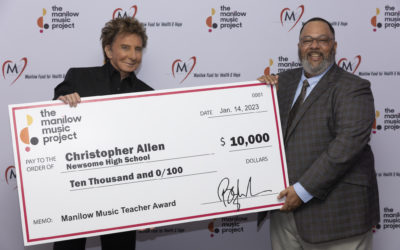 Congratulations to Manilow Music Teacher Award Winner: Christopher Allen and Newsome High School from Tampa, Florida!
