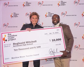 Congratulations to Manilow Music Teacher Award Winner: Reginald Mitchell from Savannah High School in Savannah, GA!